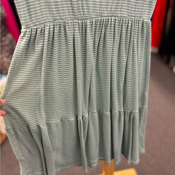 Olivia Rae Ladies MED Green and White Striped Dress - Picture 3 of 6